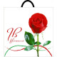 Пакет з петлевою ручкою 395*400 Троянда червона